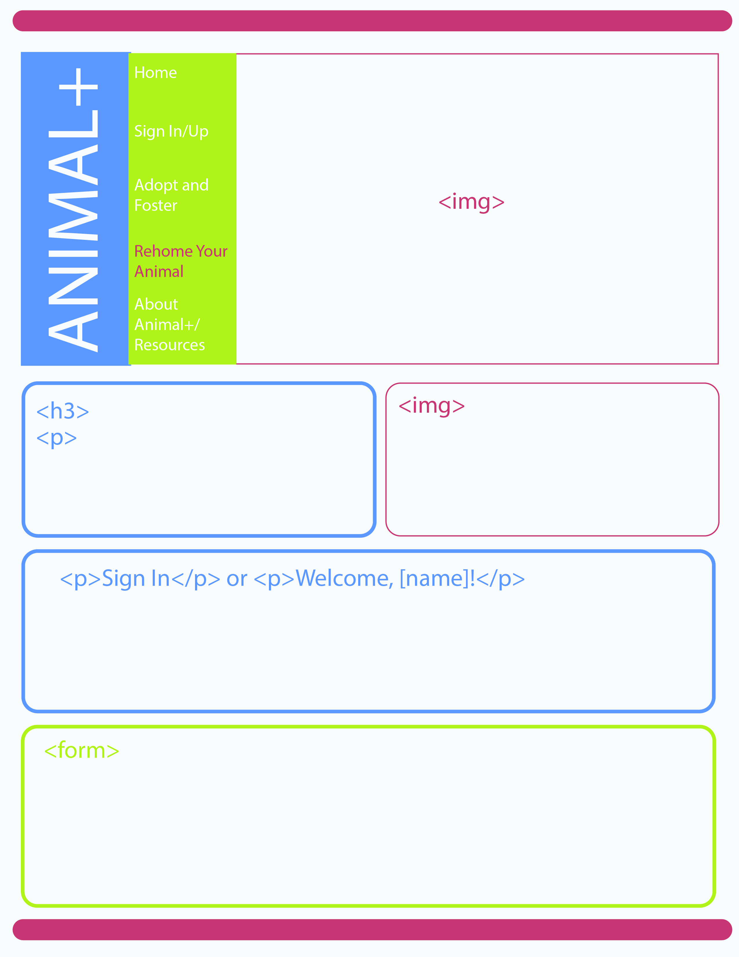 Rehome Your Animal Wireframe